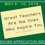 Teacher Appreciation Week, May 6-10, 2019, Great Teachers Are the Ones Who Inspire You -- Martin Landou (actor)