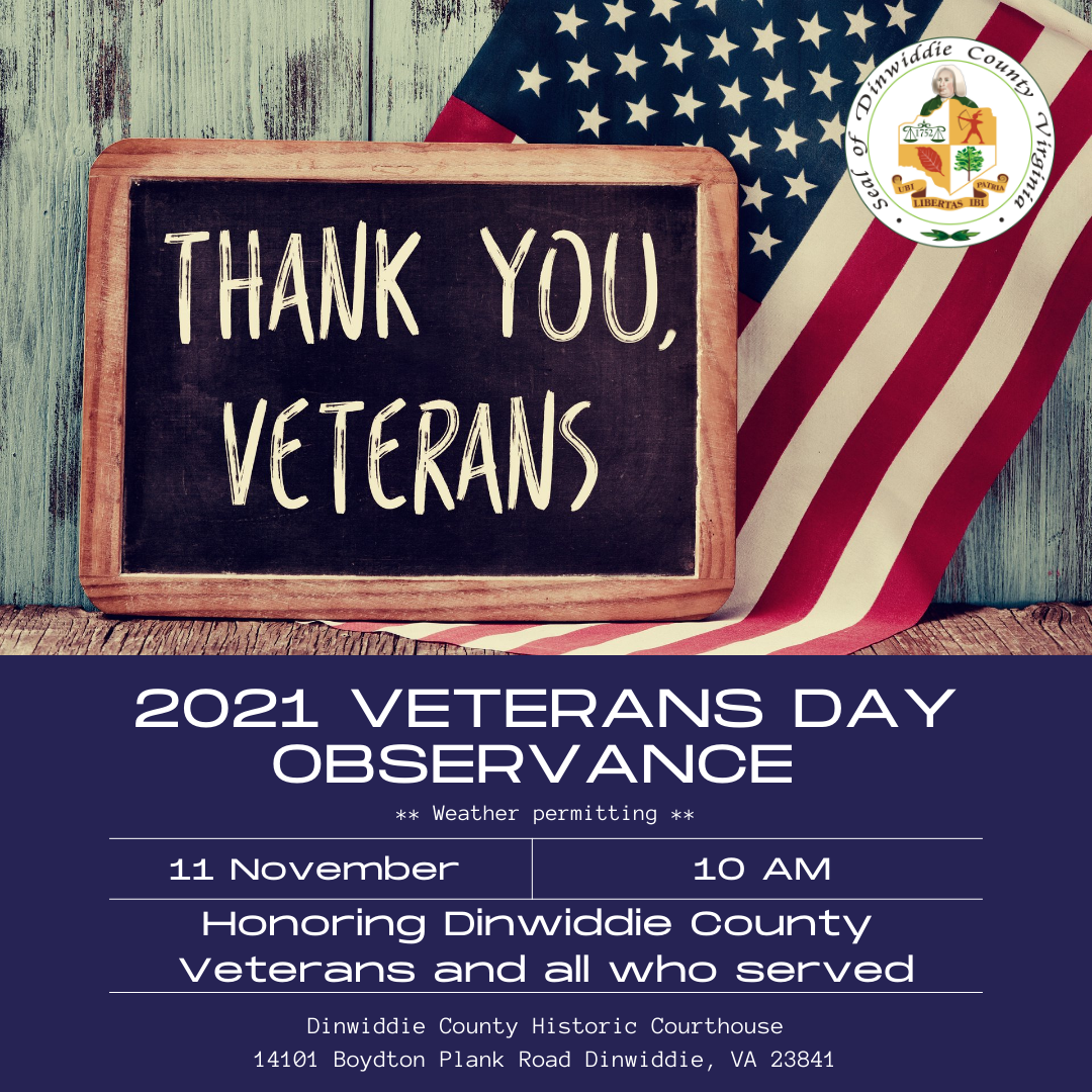 2021 Veterans Day Observance - Dinwiddie Elementary School